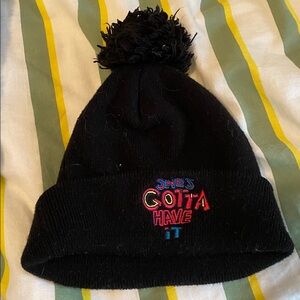 Spike Lee Vintage She’s gotta have it 
Black Beanie with Colorful Embroidery
